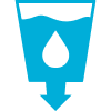 icono del ODS 6, agua