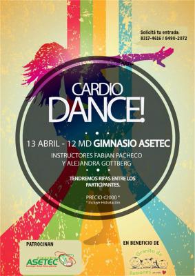 Afiche anunciando la clase de cardio dance