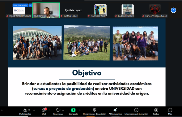 La charla de movilidad estudiantil le explicó a los estudiantes que entre los requisitos para aplicar se encuentran tener un promedio ponderado mayor a siete