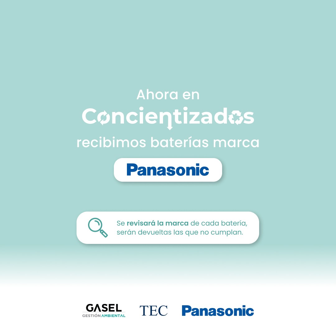 Solo se reciben pilas de la marca Panasonic.