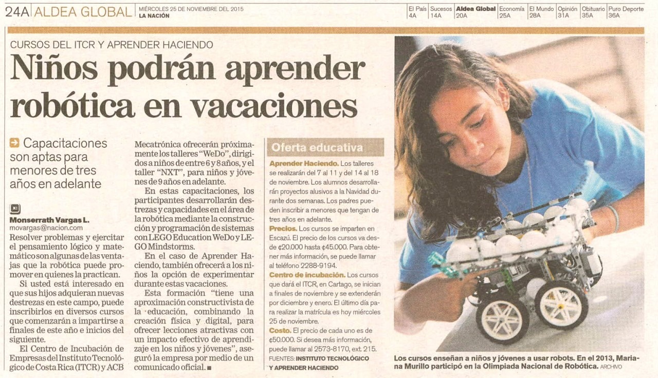 Tec Es Noticia En Los Medios Ninos Podran Aprender Robotica En