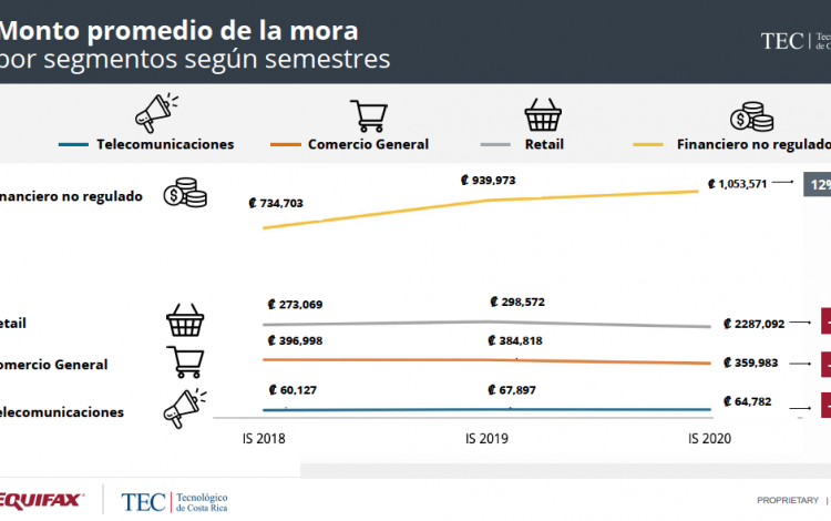 Gráfico monto promedio de la mora