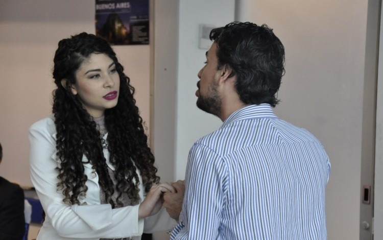 Los cantantes Yanel Sánchez y Kevin Godínez interpretaron tres piezas de ópera como intermedio cultural del evento de bienvenida. (Foto: OCM)