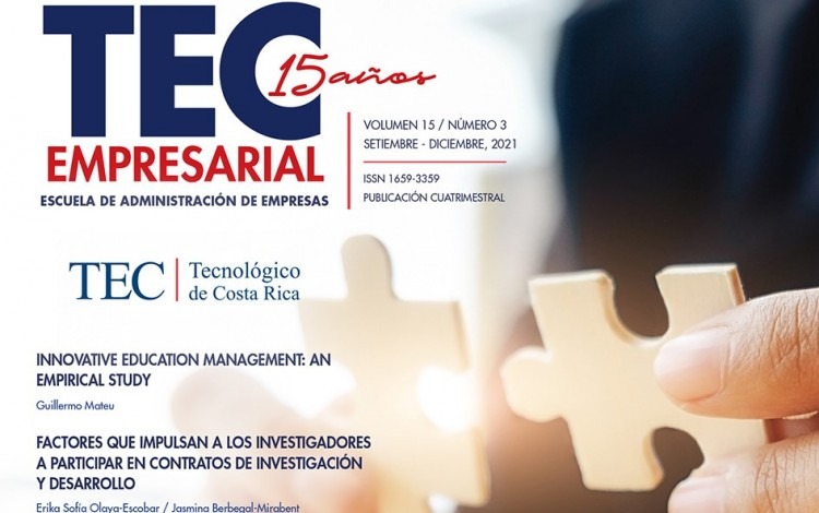 imagen de la portada de la revista digital TEC Empresarial.