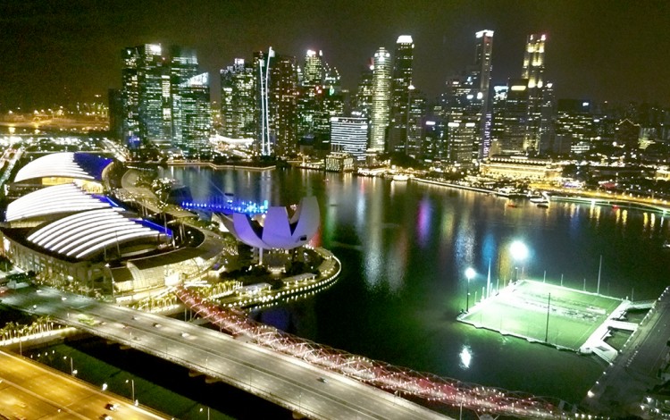 Vista aérea de Singapur.