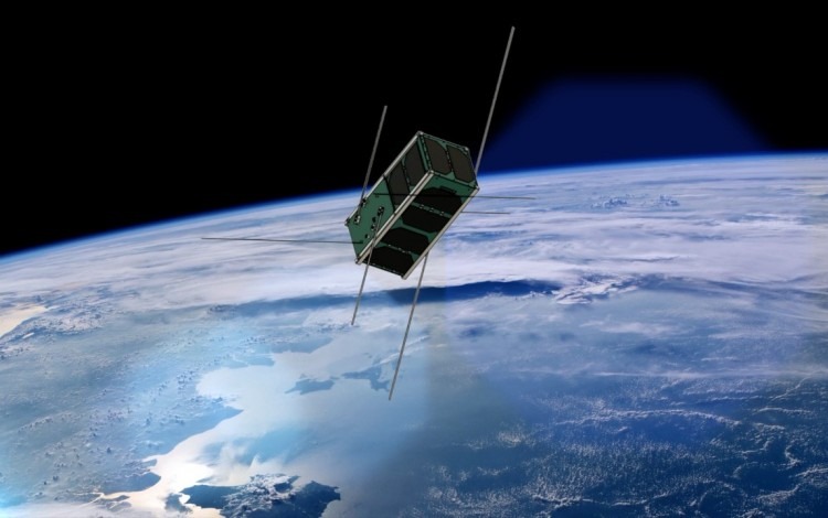 Ilustración de un satélite sobre la Tierra
