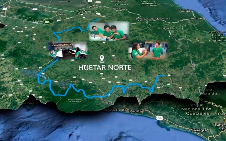 MAPA DE LA ZONA NORTE CON IMAGENES DE JOVENES