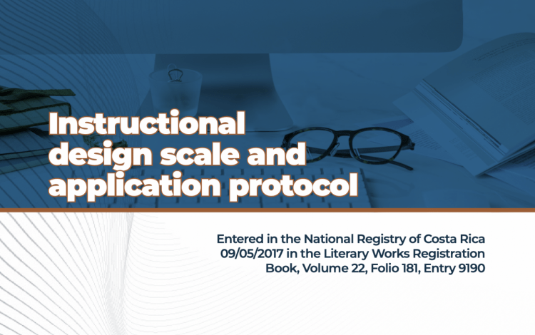 Portada del documento en inglés: Instructional design scale and aplication.