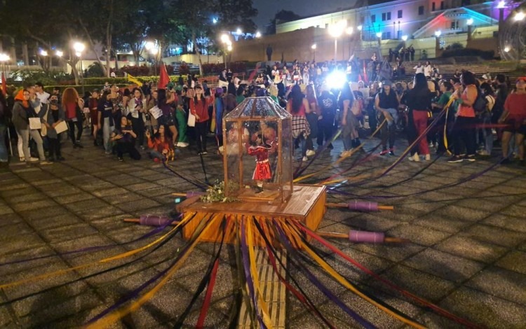 Exposición durante manifestación.