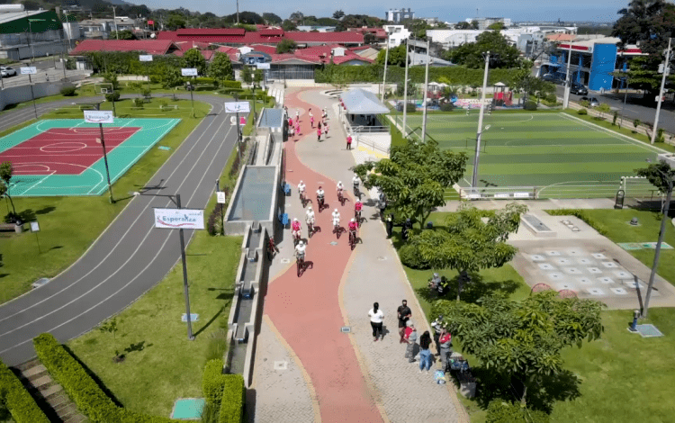 Vista aérea parque de Santa Ana.