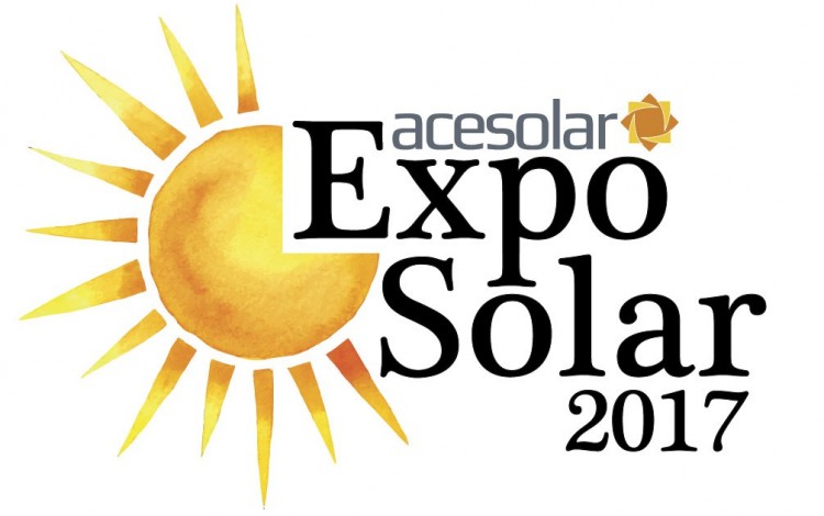 Logo de Exposolar, que contiene un sol y la leyenda Exposolar 2017.