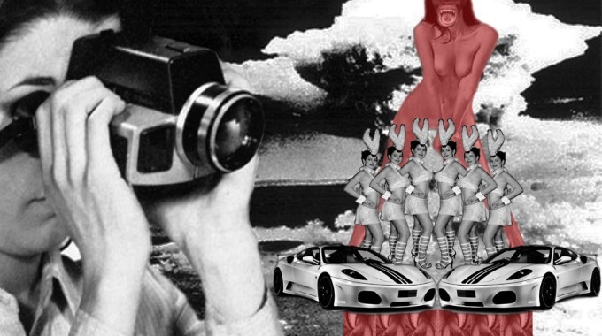 imagen de cámara con monos y mujeres
