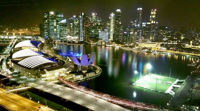 Vista aérea de Singapur.