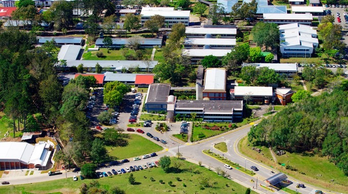 vista aerea del campus