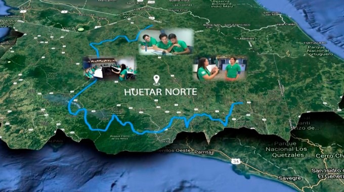 MAPA DE LA ZONA NORTE CON IMAGENES DE JOVENES