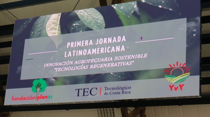 Rótulo con el texto Primera Jornada Latinoamericana de Innovación Agropecuaria Sostenible -Tecnologías Regenerativas