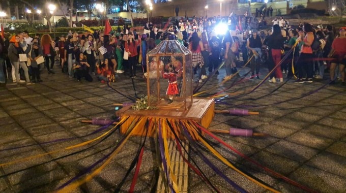 Exposición durante manifestación.