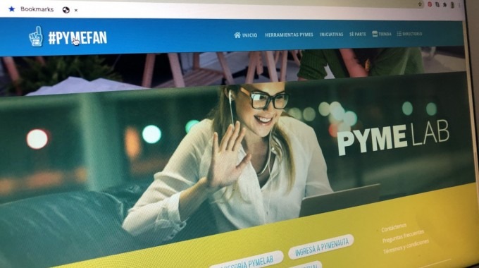 Imagen de la pantalla del landing page de Pyme Lab