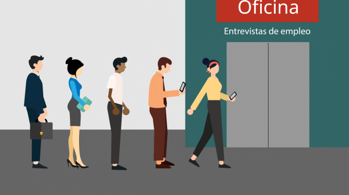 personas haciendo fila para obtener empleo