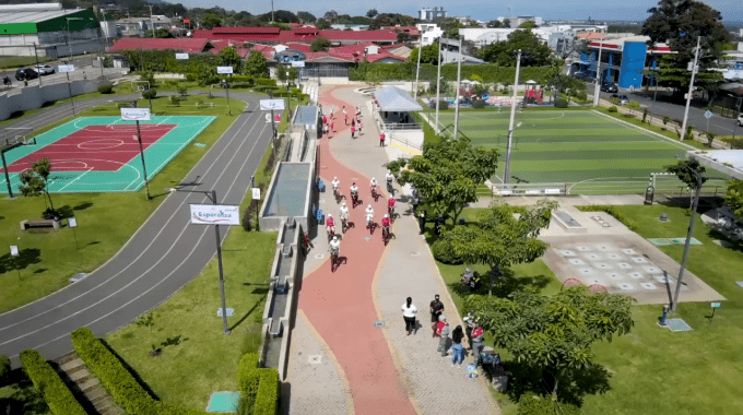 Vista aérea parque de Santa Ana.