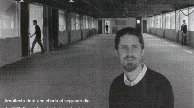 La Nación dedicó casi una página entera en su edición de este miércoles al arquitecto Felipe Pina, quien se presentará en el TEDx Pura Vida a inicios de marzo.