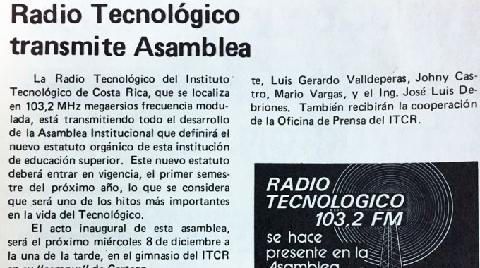 recorte periódico InformaTEC 1982