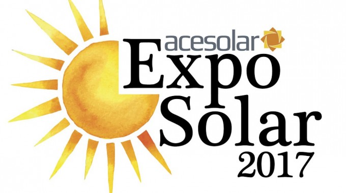 Logo de Exposolar, que contiene un sol y la leyenda Exposolar 2017.