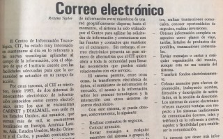 Hace 30 años llegó el correo electrónico al TEC. Periódico institucional Estructura. Primera quincena de mayo de 1987. 