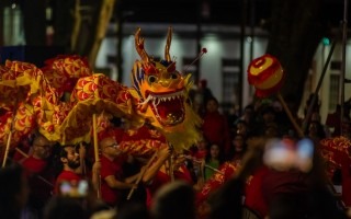 Imagen del Dragón en la celebración del Año Nuevo Chino y el Día de la Cultura China.