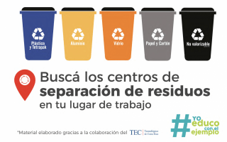 imagen de basureros de reciclaje.