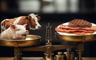 VACAS Y CERDO CON CARNE