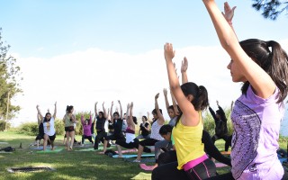 El espacio atrás de Materiales sirvió de escenario para una tarde de yoga y relajación, el lunes 27 de febrero. Foto: Ruth Garita/OCM.