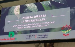 Rótulo con el texto Primera Jornada Latinoamericana de Innovación Agropecuaria Sostenible -Tecnologías Regenerativas