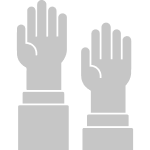 Dos manos levantadas