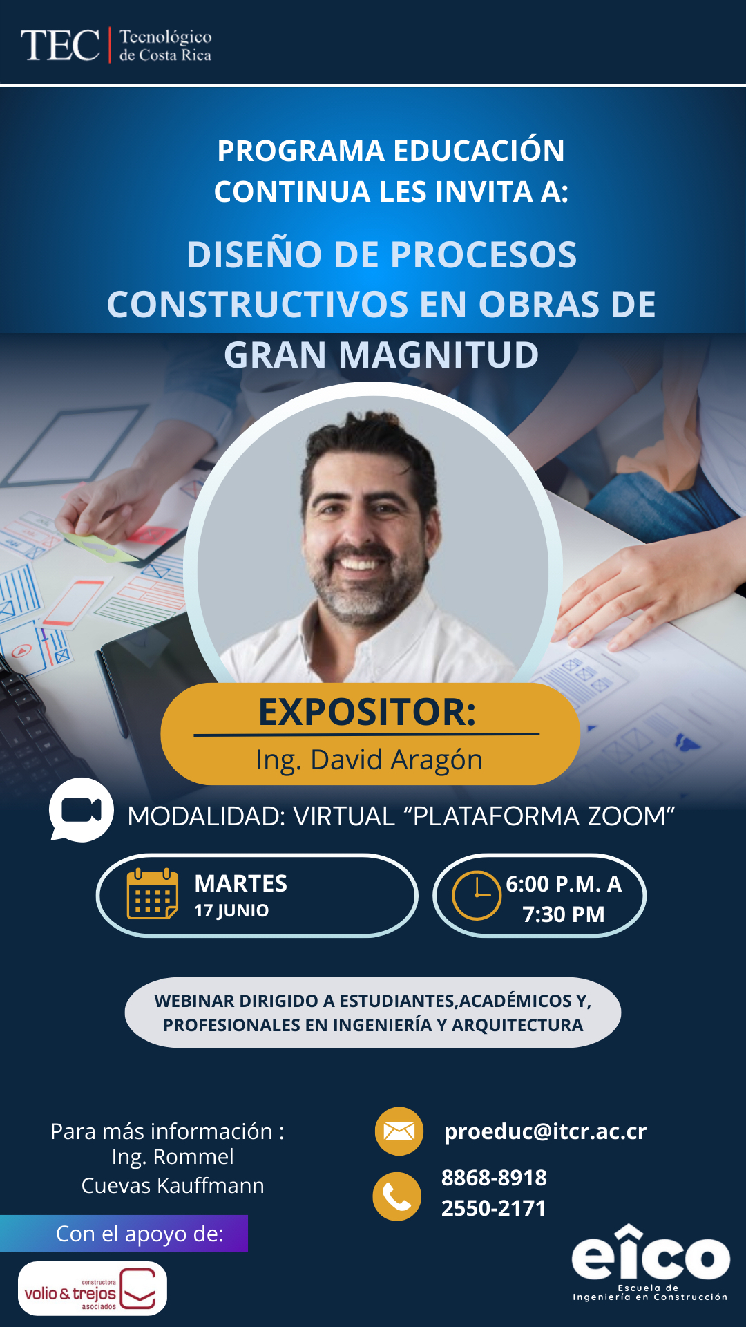 afiche del evento. Contiene la misma información del texto.