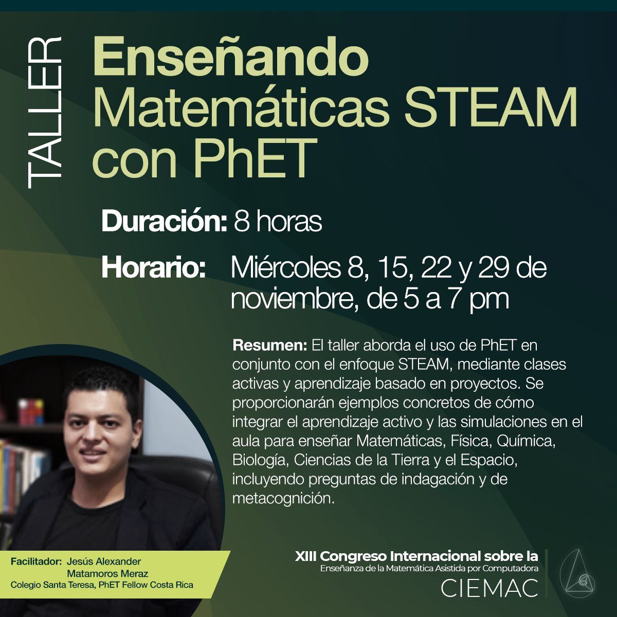 Enseñando Matemáticas STEAM con PhET