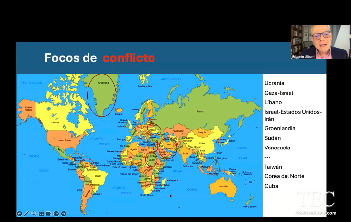 Captura de imagen tomada durante la charla