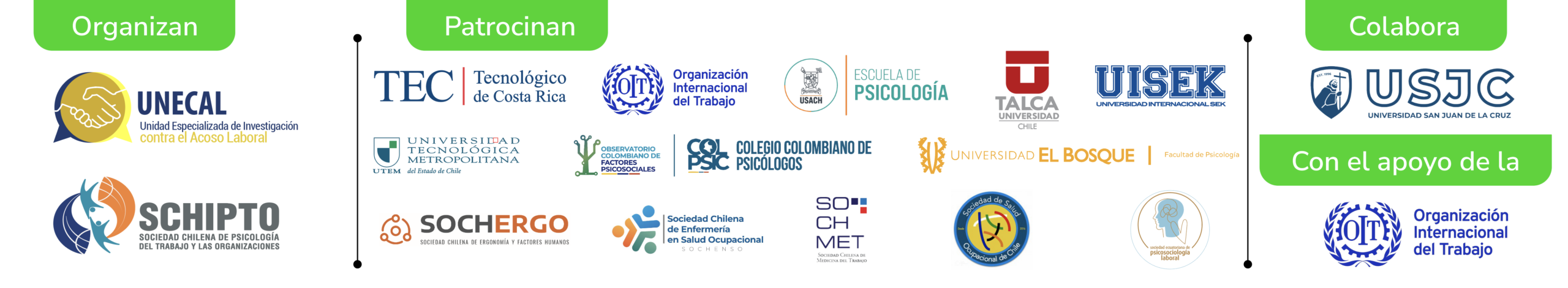 organizan, patrocina y colaboran