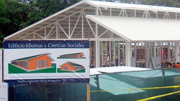 Construcción del edificio de la escuela