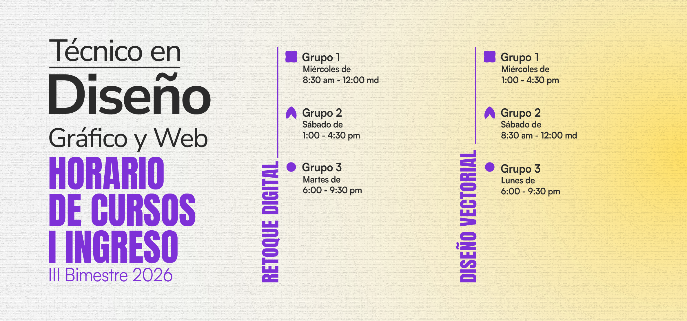 Horarios TDGN III Bim
