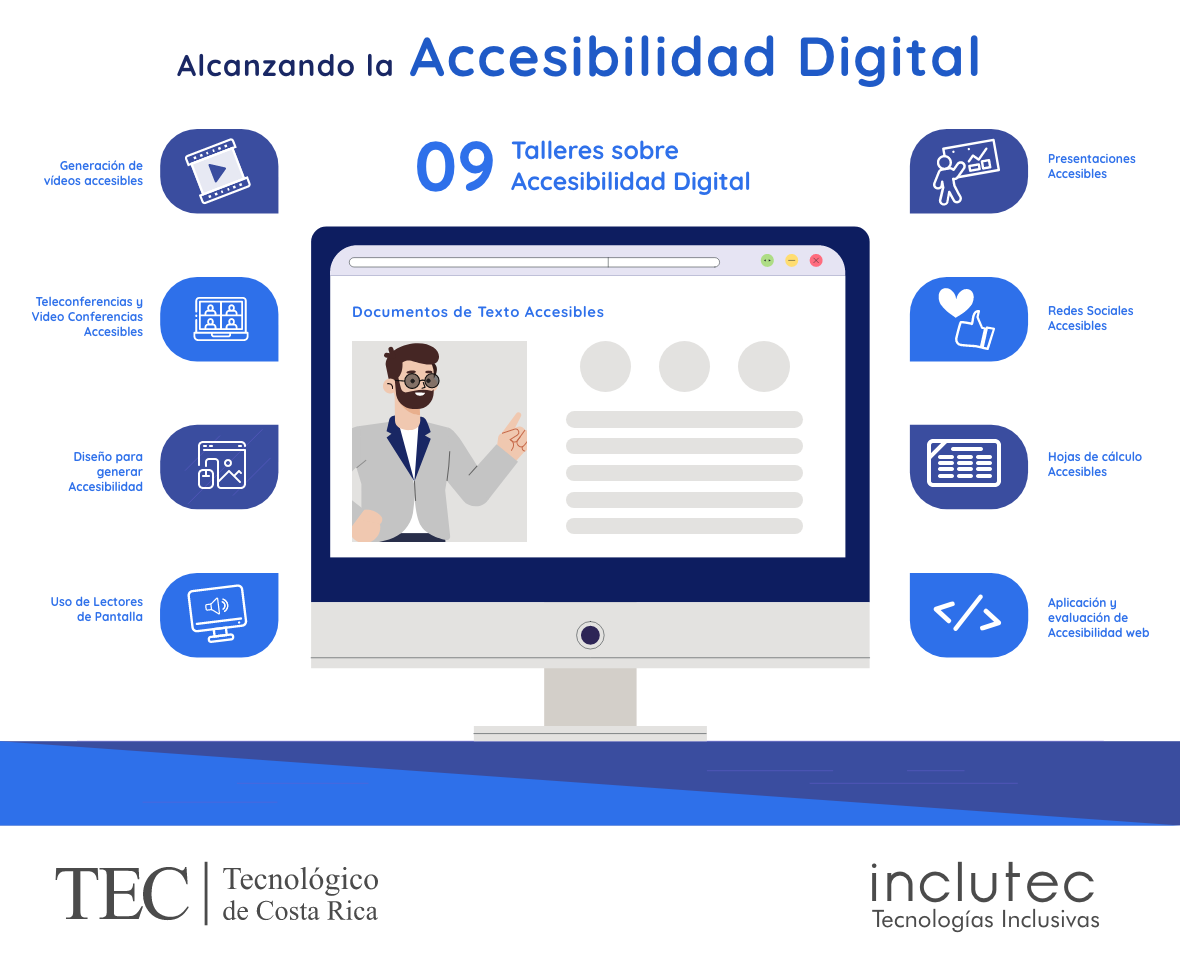 Alcanzando la Accesibilidad Digital. Inclutec ofrece 9 talleres para crear contenido inclusivo. 