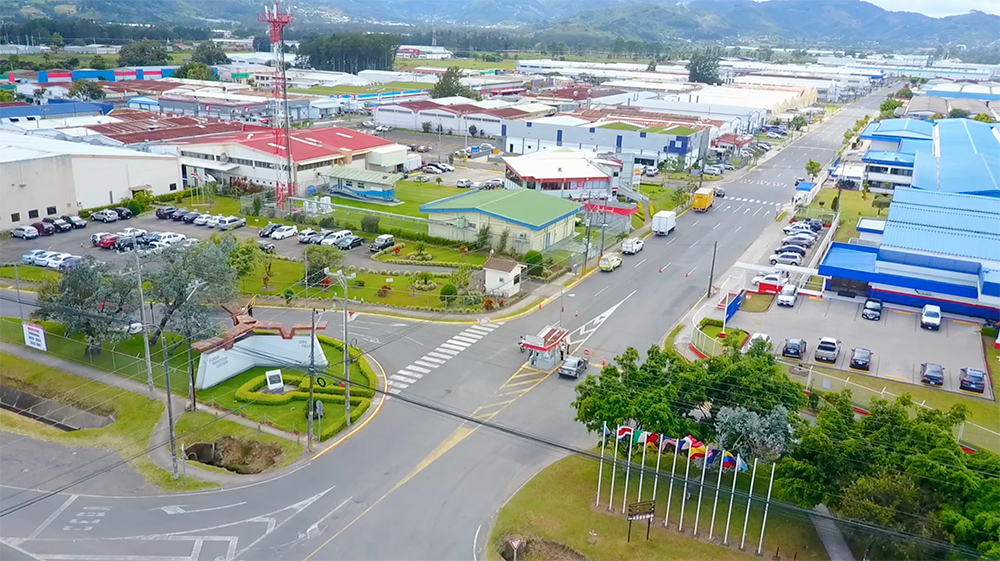 vista aerea parque industrial cartago