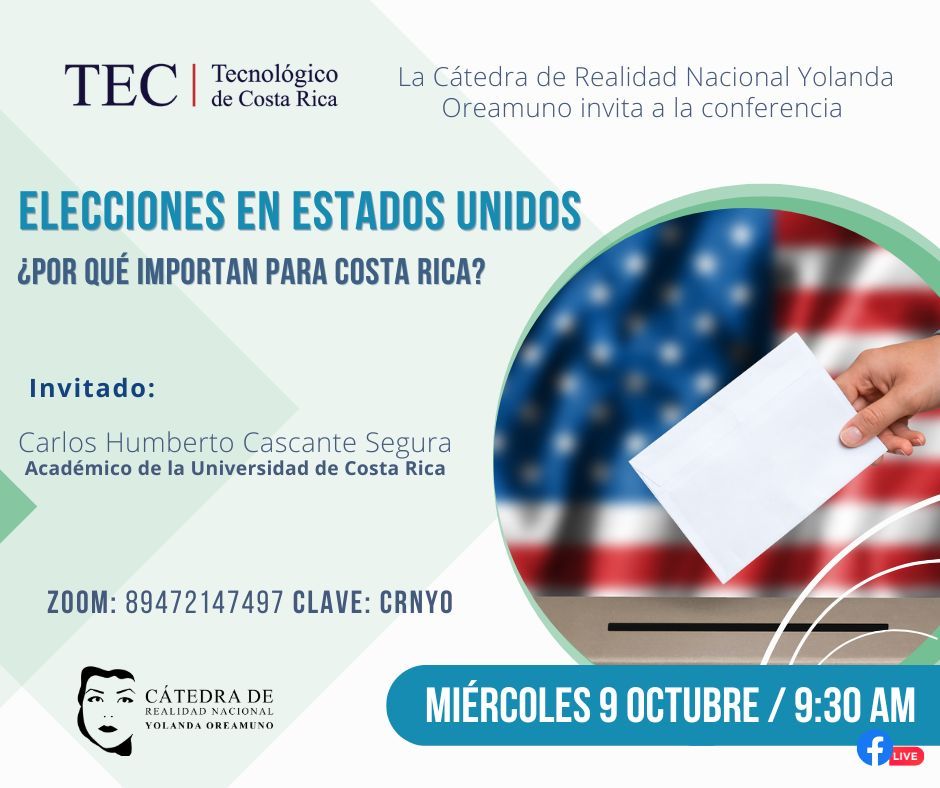 Conferencia : Elecciones en Estados Unidos. ¿Por qué importan para Costa Rica?