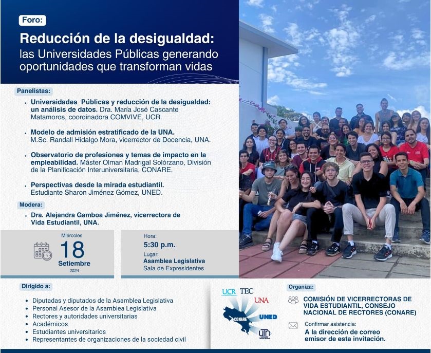 Afiche con información del evento