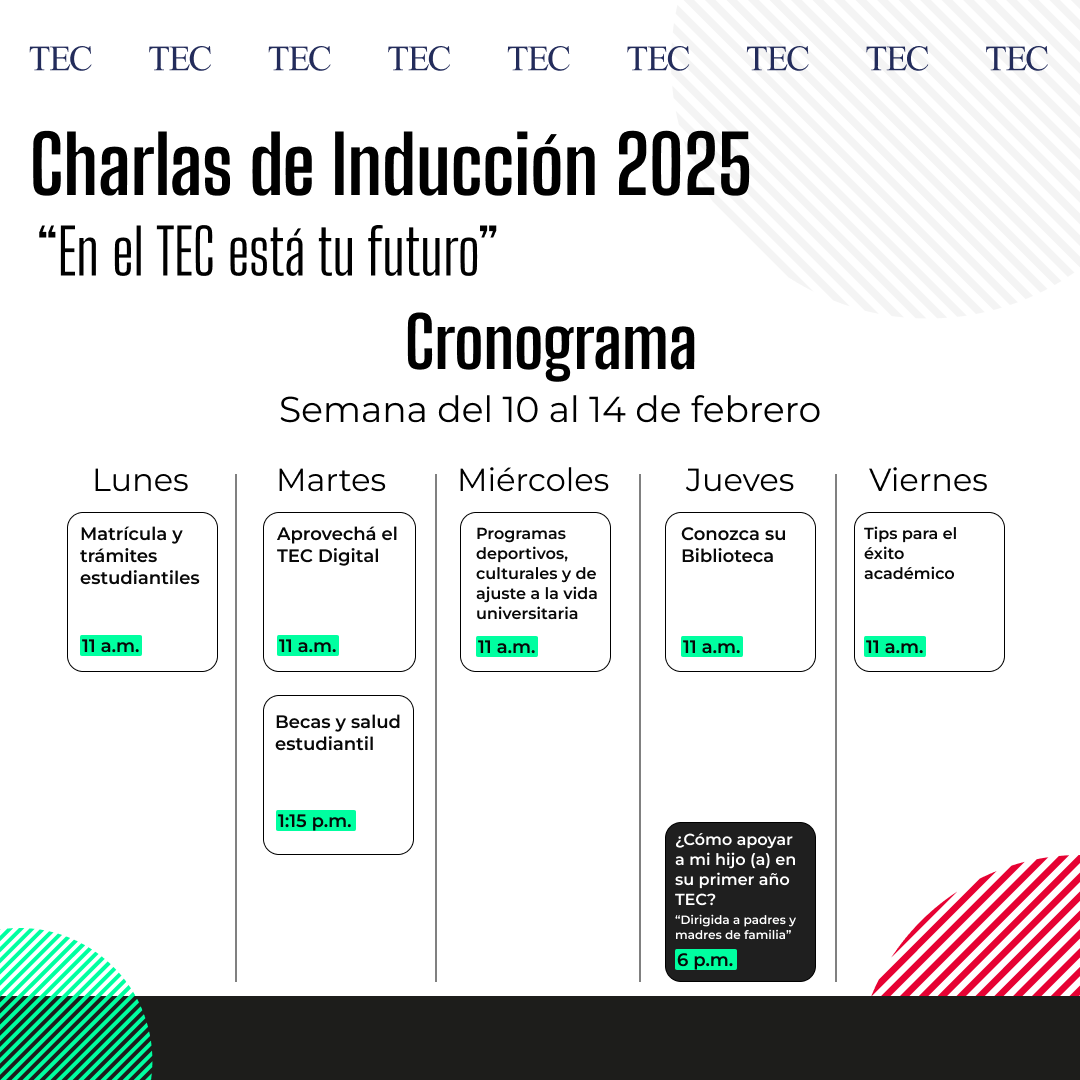 Cronograma de las charlas