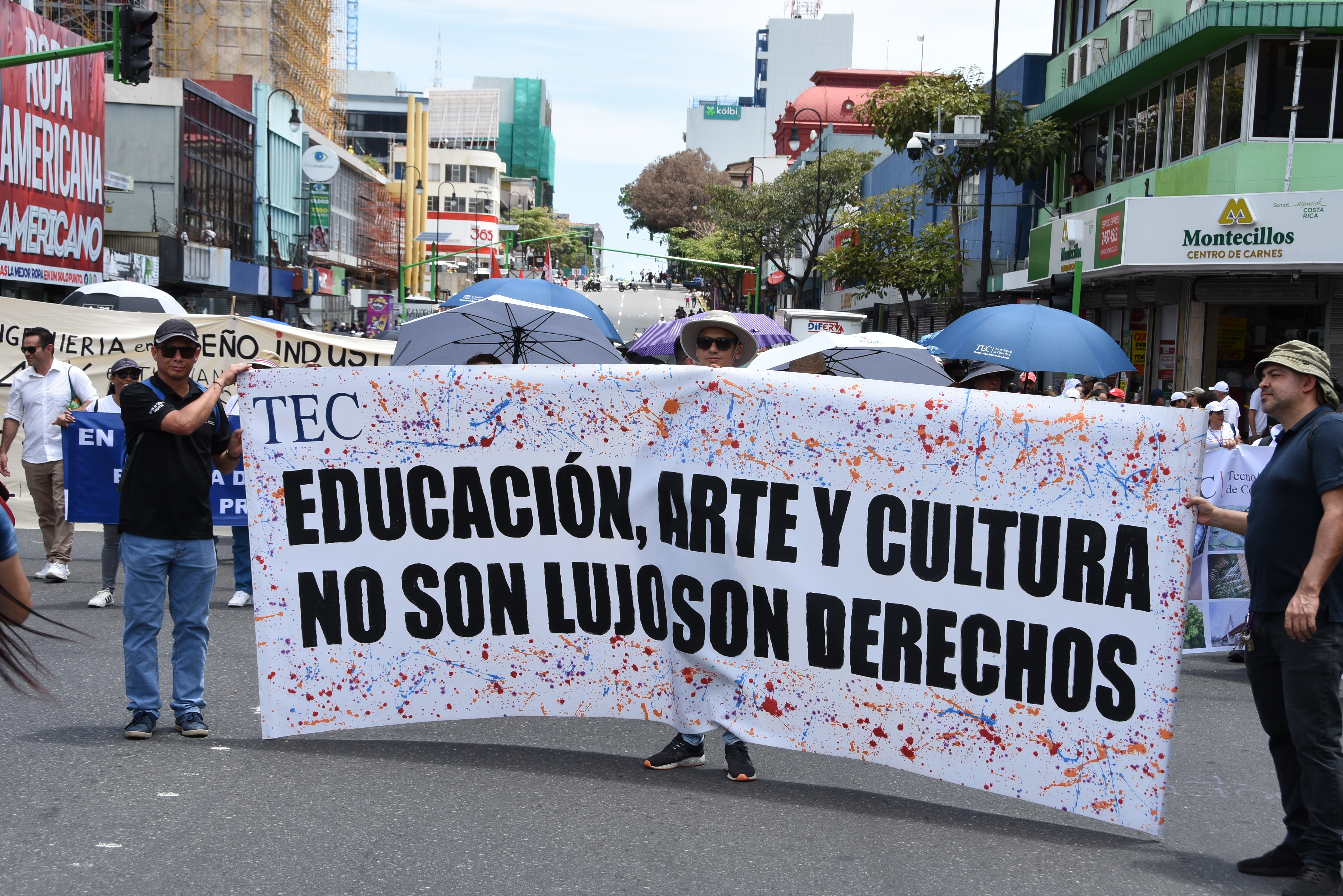 Personas manifestantes por el FEES