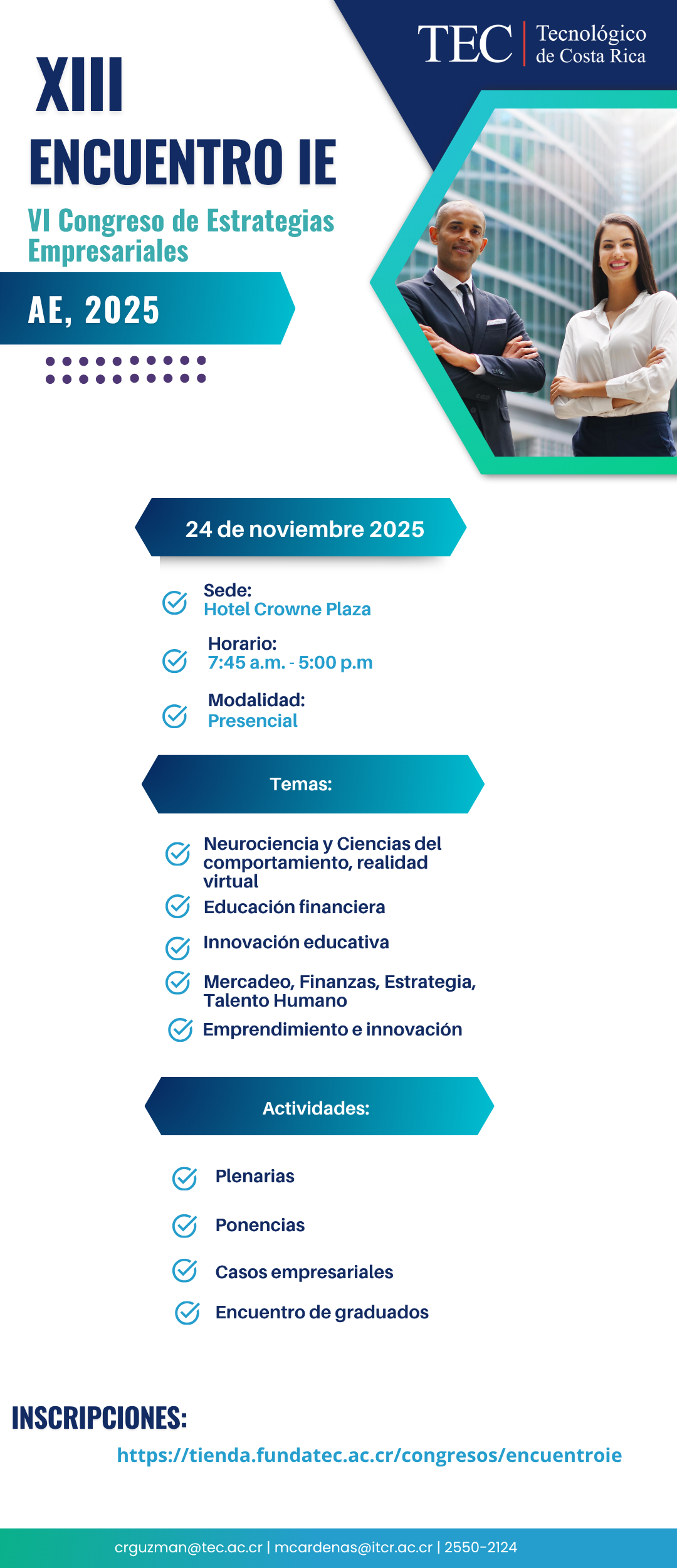 afiche con información del evento