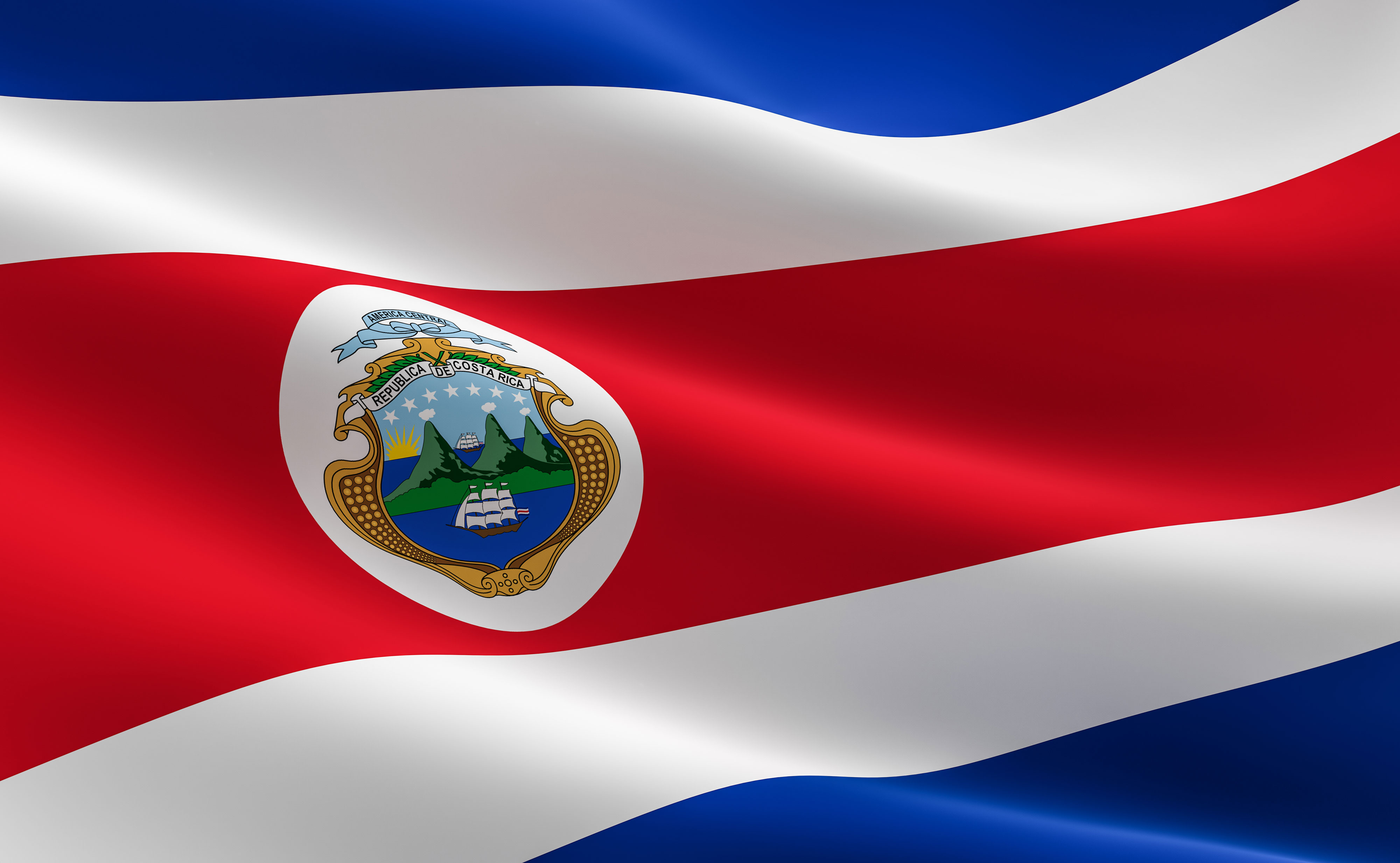 bandera de costa rica con escudo