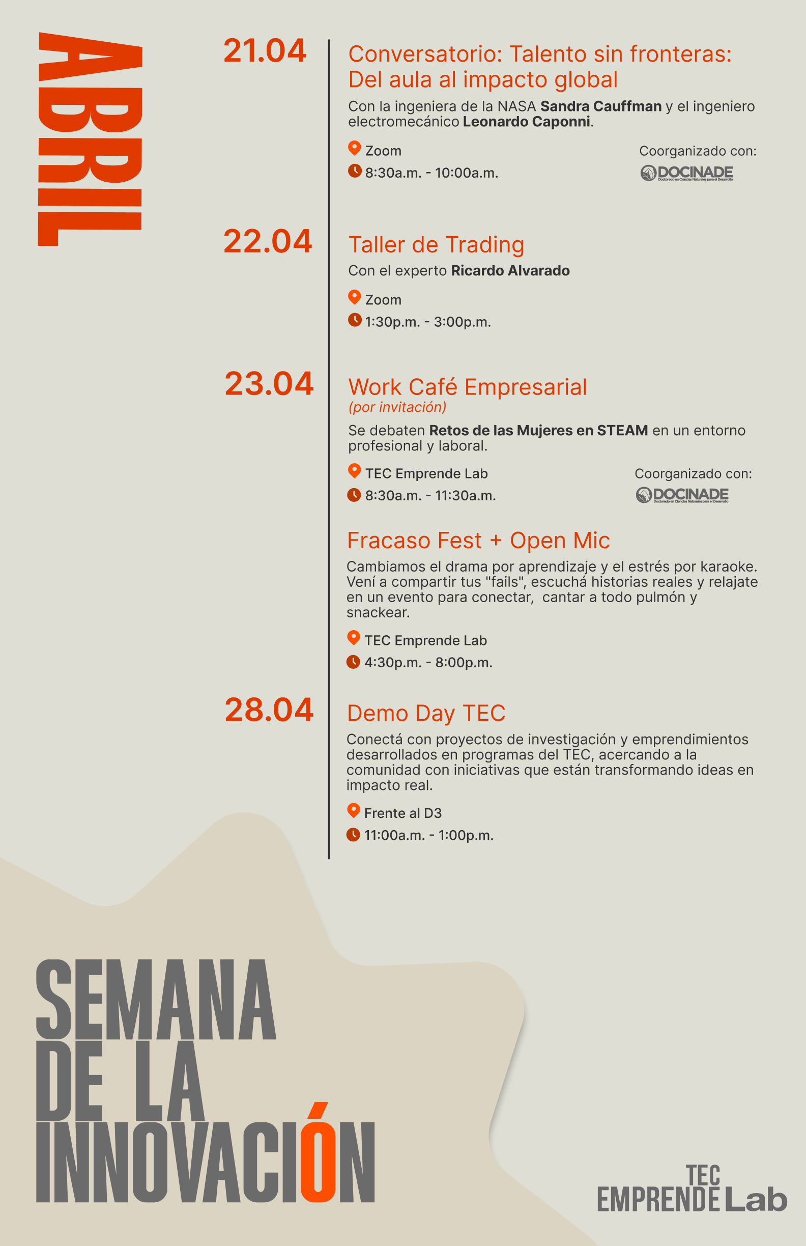 Imagen con información de la actividad