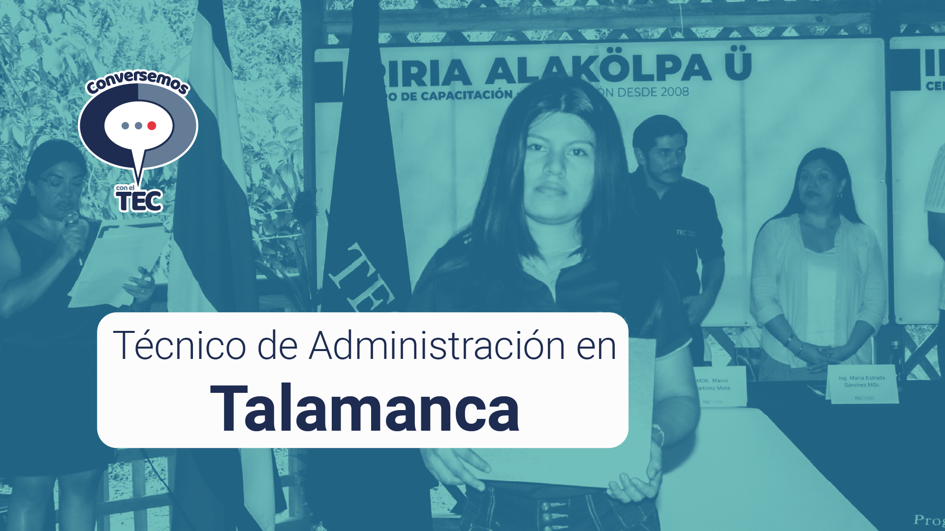 Una persona con el título del técnico.